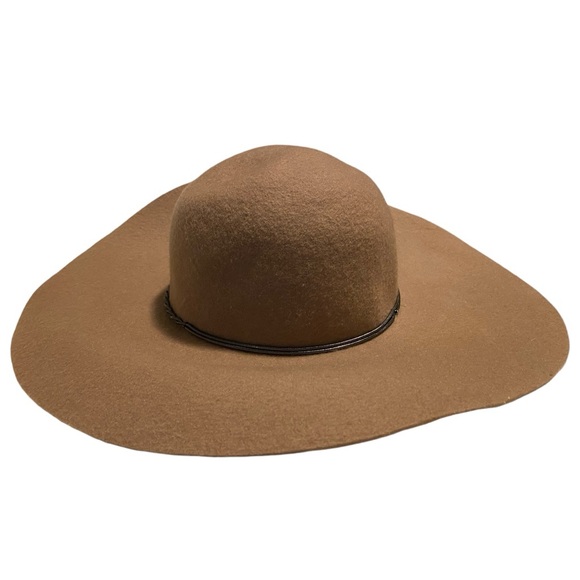 a new day Accessories - A New Day Women's 100% Wool Hat Camel Colored Felt Floppy